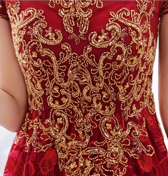 Red cheongsam. Bridal Qipao dress. Wedding dress.