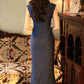 Elegant blue cheongsam. Chinese Qipao dress.