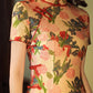 Elegant floral cheongsam. Chinese Qipao dress.