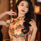 Elegant floral cheongsam. Chinese Qipao dress.