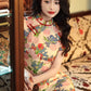 Elegant floral cheongsam. Chinese Qipao dress.