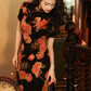 Elegant floral cheongsam. Chinese Qipao dress.