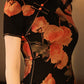 Elegant floral cheongsam. Chinese Qipao dress.