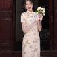 Butterfly short-sleeved cheongsam, bridesmaid dress.