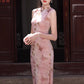 Pink butterfly cheongsam. Short sleeve cheongsam. for you.