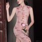 Pink butterfly cheongsam. Short sleeve cheongsam. for you.