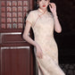 Light pink cheongsam. Short sleeve cheongsam. for you.