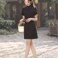 Black cheongsam. Short sleeve cheongsam. Chinese style black skirt. for you.