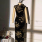 Sexy black cheongsam. Sleeveless dress. Customized cheongsam Qipao.