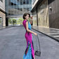 Colorful evening dress. sleeveless  dress.Evening gown. Evening wear.Fashion prom dress.