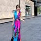 Colorful evening dress. sleeveless  dress.Evening gown. Evening wear.Fashion prom dress.