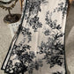 White floral cheongsam. Ball gown. Chinese dress.