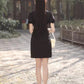 Black cheongsam. Short sleeve cheongsam. Chinese style black skirt. for you.