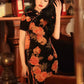 Elegant floral cheongsam. Chinese Qipao dress.