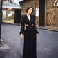 Black evening dress. Long sleeve dress.Short skirt.Evening gown. shining dress. Evening wear.Fashion prom dress.