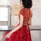 Red cheongsam. Bridal Qipao dress. Wedding dress.