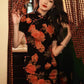 Elegant floral cheongsam. Chinese Qipao dress.