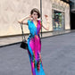 Colorful evening dress. sleeveless  dress.Evening gown. Evening wear.Fashion prom dress.