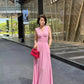 Retro elegant pink sleeveless gown. ball gown.