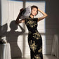 Sexy black cheongsam. Sleeveless dress. Customized cheongsam Qipao.