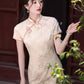 Light pink cheongsam. Short sleeve cheongsam. for you.