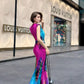 Colorful evening dress. sleeveless  dress.Evening gown. Evening wear.Fashion prom dress.