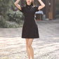 Black cheongsam. Short sleeve cheongsam. Chinese style black skirt. for you.