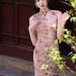 Pink butterfly cheongsam. Short sleeve cheongsam. for you.