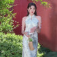 Green cheongsam. Sleeveless cheongsam. for you.