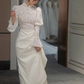 Traditional Chinese white cheongsam wedding dress.