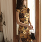 Knee-length traditional cheongsam - satin