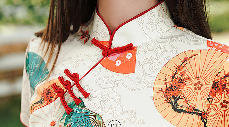 Cute Short Modern Cheongsam - Satin