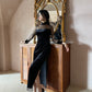 Black lace cheongsam. Modern cheongsam dress for party/tea ceremony. evening dress.