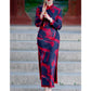 Traditional Chinese cheongsam dress. Autumn winter dress.