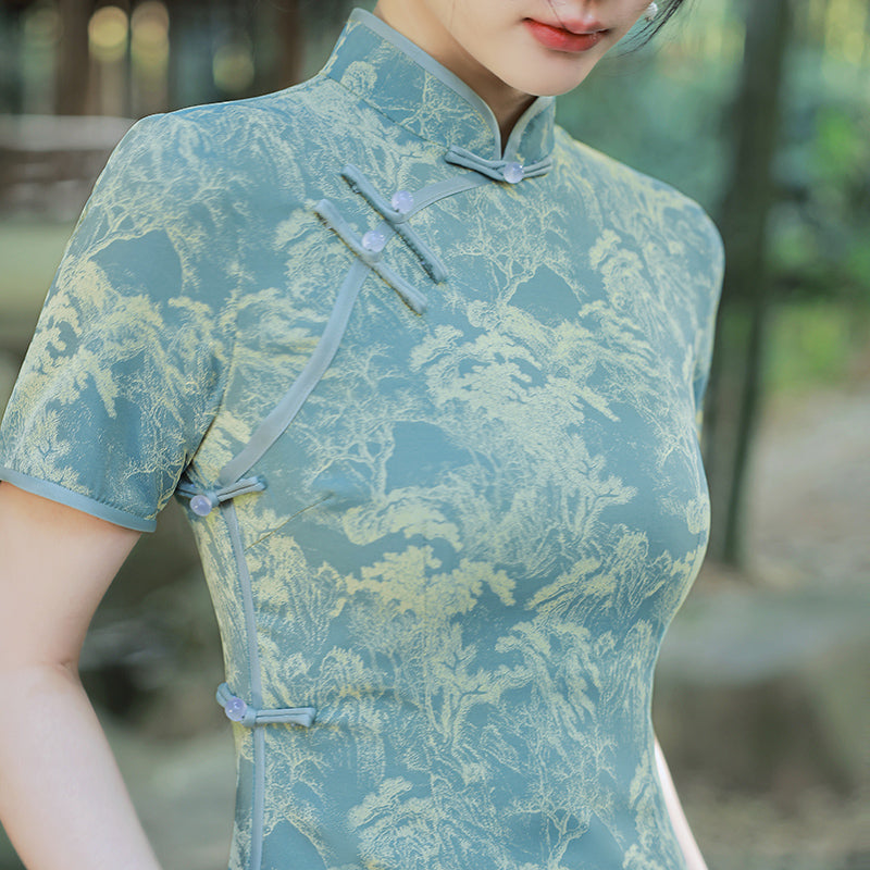 Modern Cheongsam for Young Women - Satin | Polyester