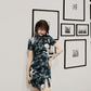 Blue Mini Cheongsam - Satin