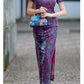 Traditional Chinese Dress | Purple Velvet Cheongsam | Modern Qipao Evening Dress