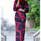 Traditional Chinese cheongsam dress. Autumn winter dress.