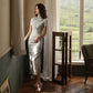 Traditional Full Cheongsam Dress - Satin - Silk