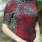 Traditional Chinese cheongsam tea ceremony dress. red qipao dress,