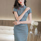 Traditional Chinese short sleeved Qipao dress.