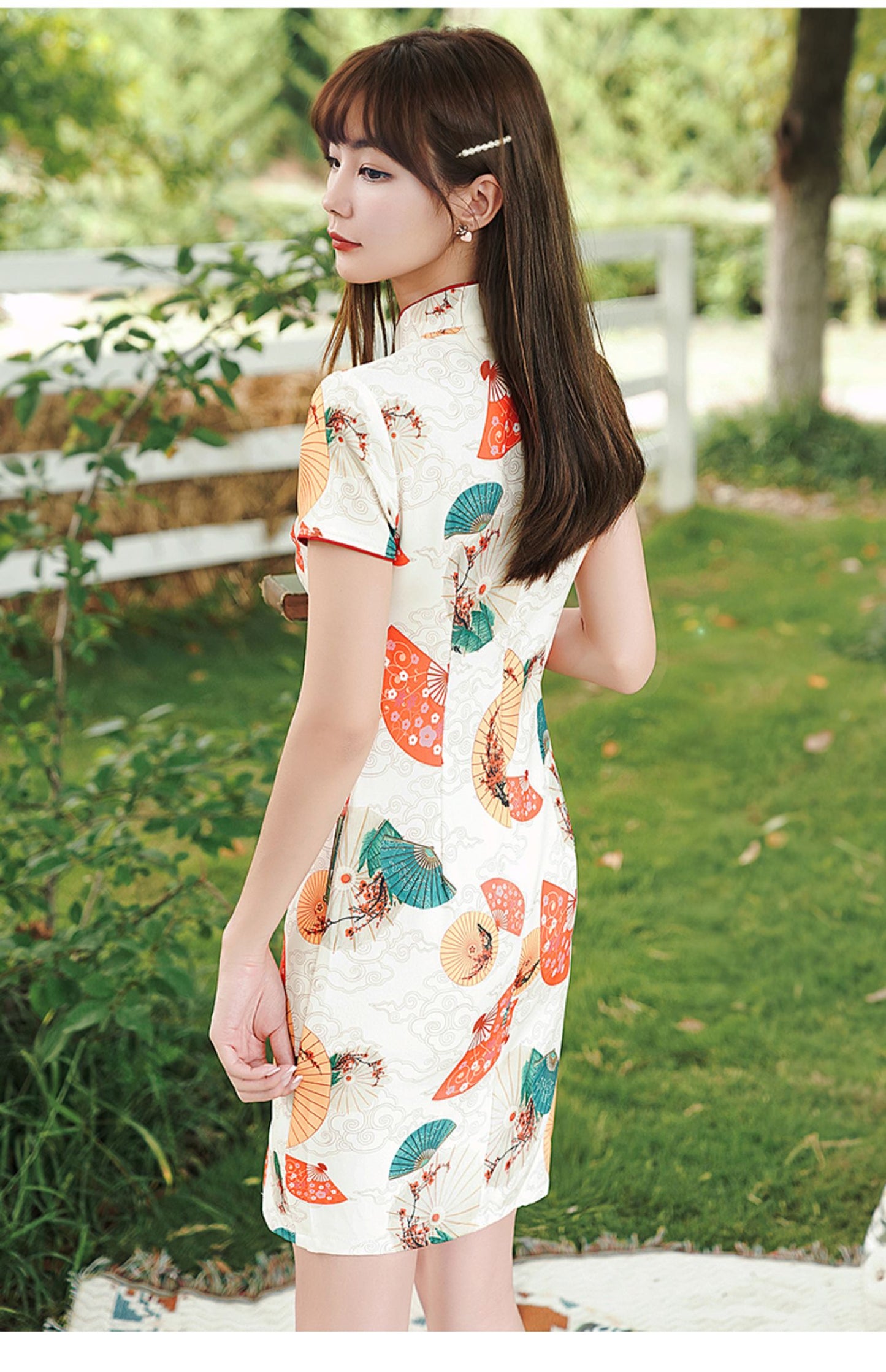 Cute Short Modern Cheongsam - Satin