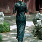 Traditional Chinese lace cheongsam. Modern Cheongsam. Elegant evening dress.