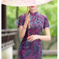 Traditional Chinese Dress | Purple Velvet Cheongsam | Modern Qipao Evening Dress